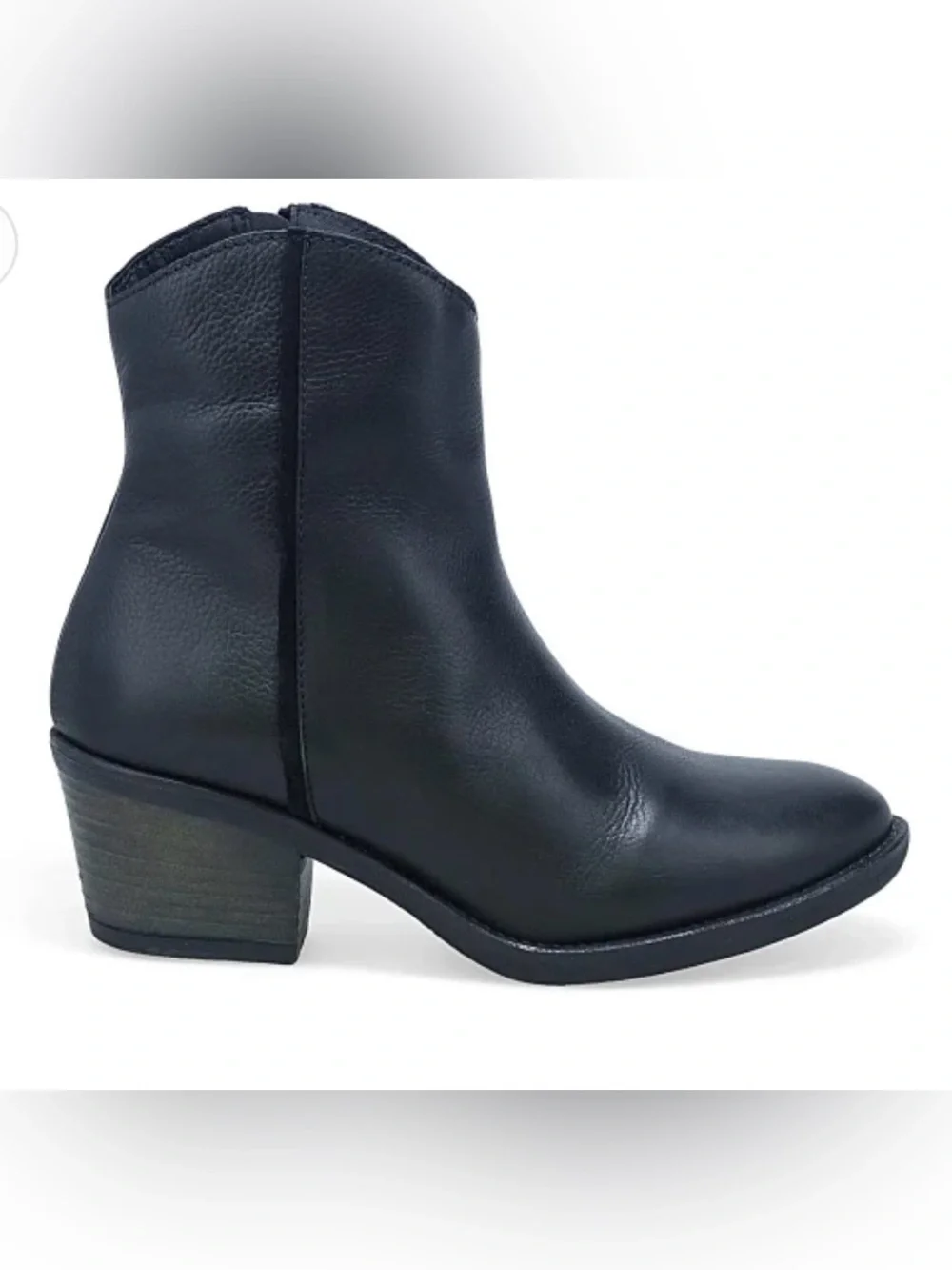 Miz Mooz Duarte Black Leather Ankle Booties Western Size 40